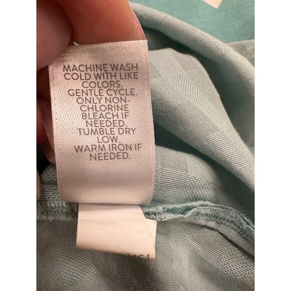 J. Jill Women’s Medium Tunic Top – 100% Cotton – Roll Tab Sleeve – Seafoam Green - Picture 10 of 11